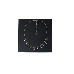 Chanel Crystal Necklace Gold Multicolor - NOBLEMARS
