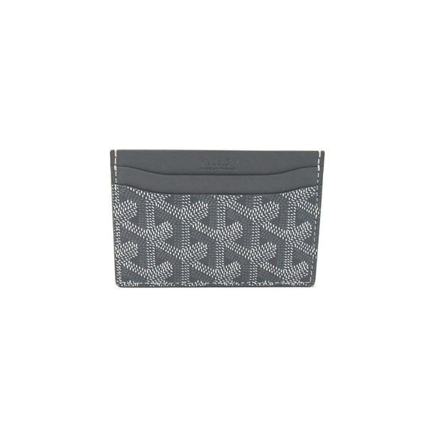 Goyard Classic Pattern Leather Card Holder Gray - NOBLEMARS