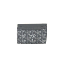 Goyard Classic Pattern Leather Card Holder Gray - NOBLEMARS