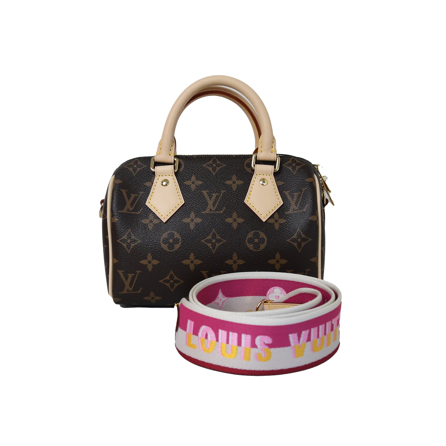 Louis Vuitton Speedy Bandouliere 20 Monogram Fuchsia - NOBLEMARS