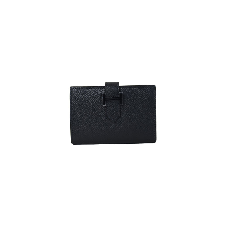 Hermes Bearn Compact Wallet So Black - NOBLEMARS