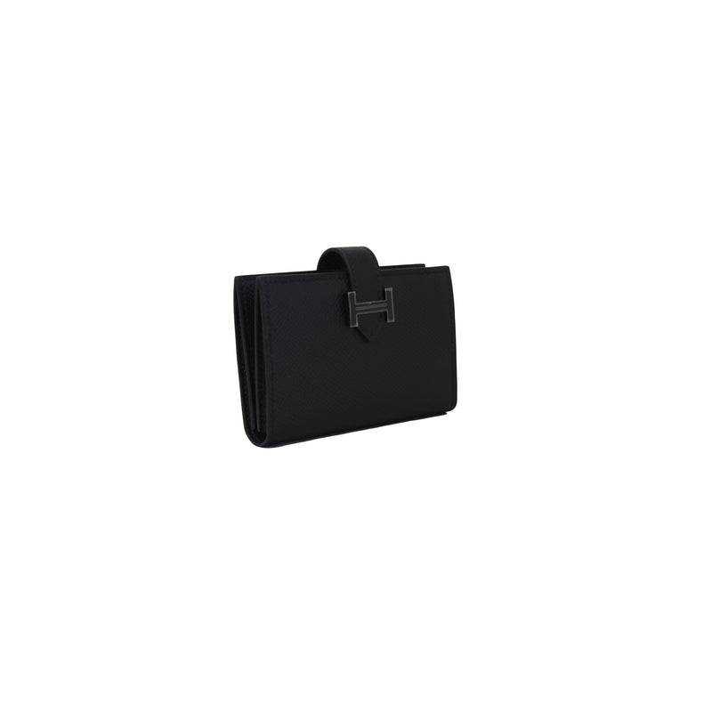 Hermes Bearn Compact Wallet So Black - NOBLEMARS