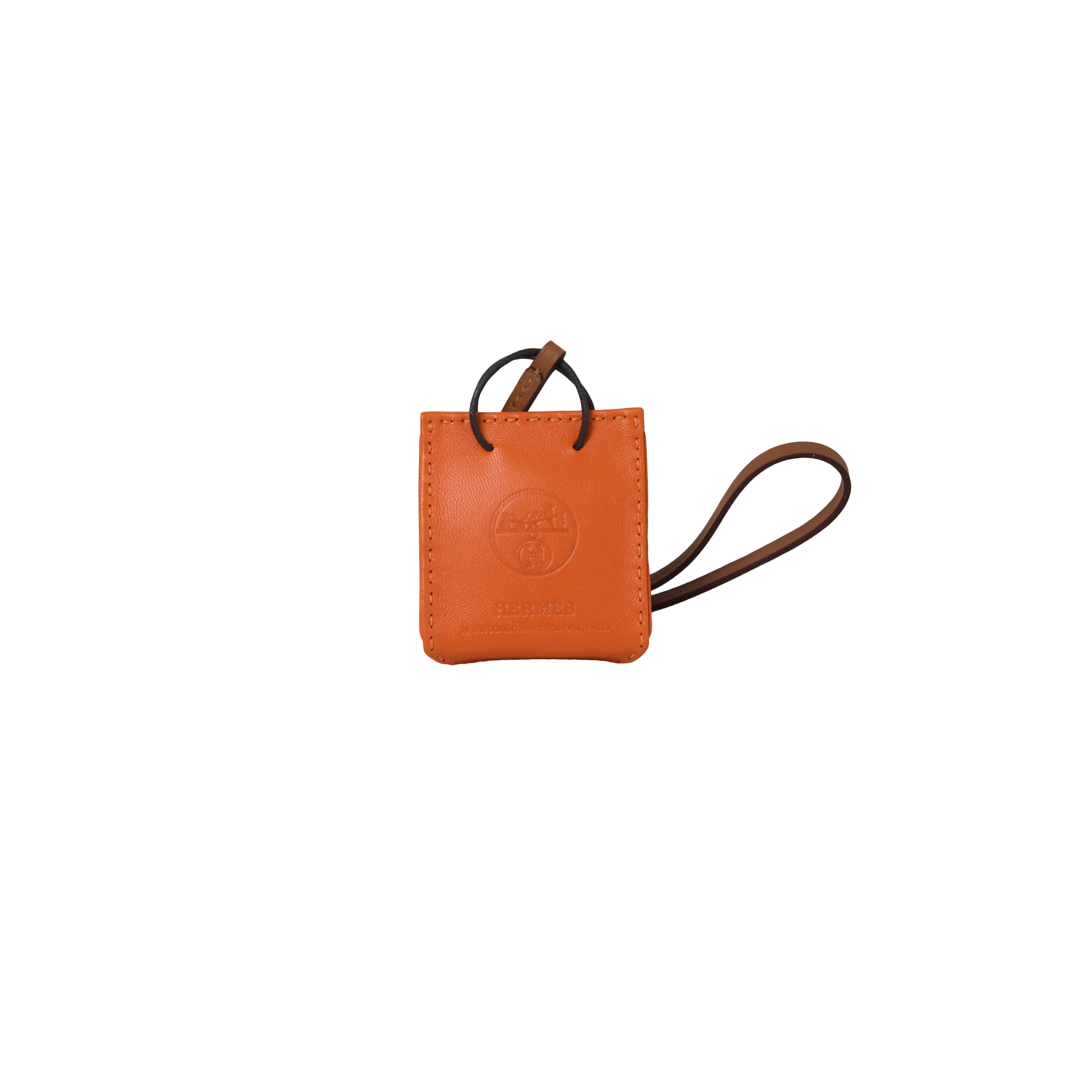 Hermes Orange Bag Charm Feu Gold - NOBLEMARS