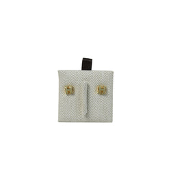 Hermes Mini Pop H Gold Hardware Earrings Marron Glace