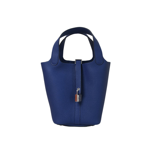 Hermes Picotin 18 Palladium Hardware Blue Sapphire