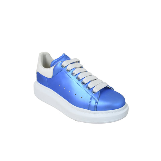 Alexander McQueen Steel Satin Sneakers Cornflower Blue