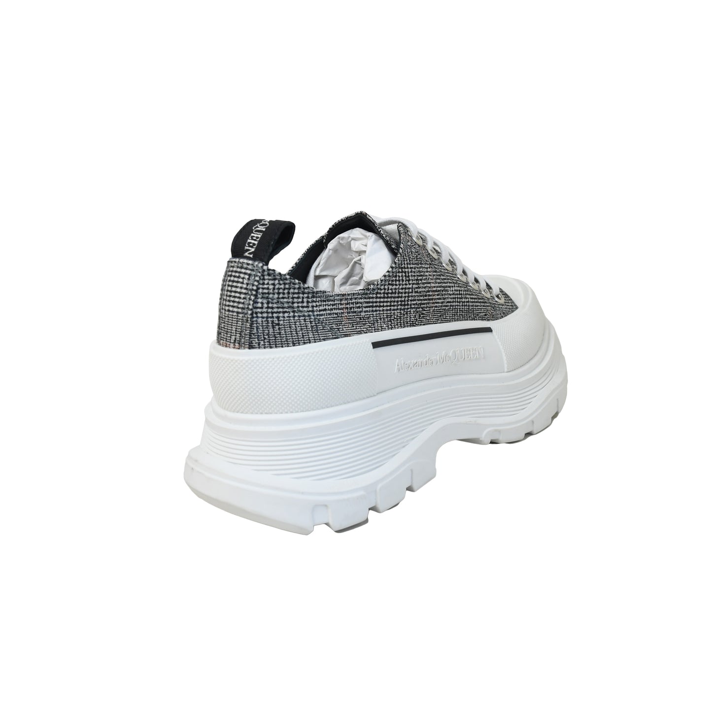 Alexander McQueen Scarpa Tessuto S.Gomma Black White Silver