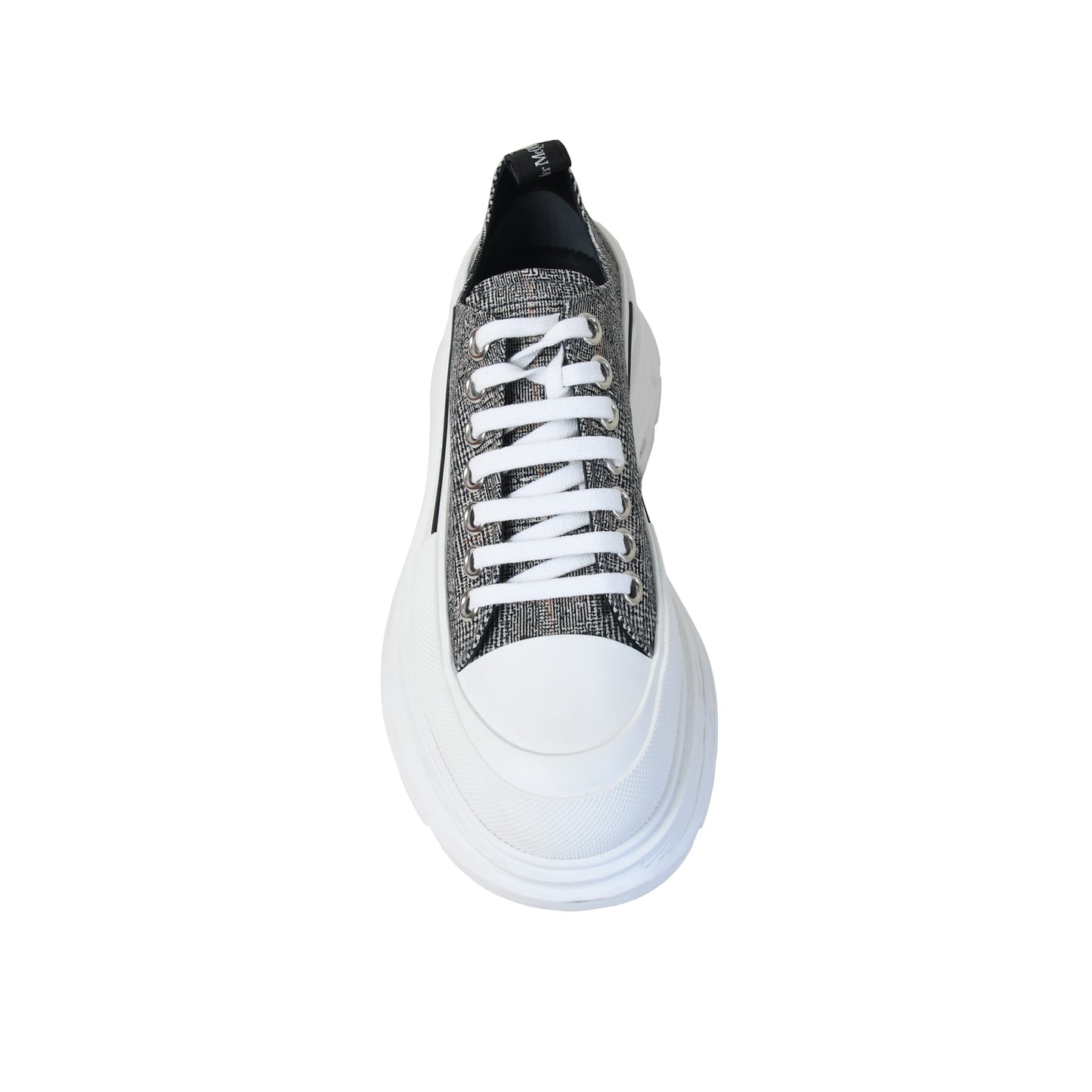 Alexander McQueen Scarpa Tessuto S.Gomma Black White Silver