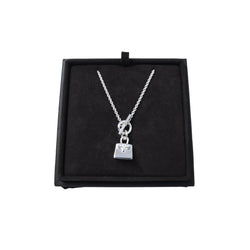 Hermes Birkin Amulette Pendant Necklace Silver