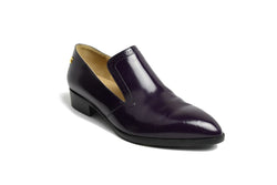 Chanel Mocassins Glazed Calf Skin Loafers /Dark Purple - NOBLEMARS