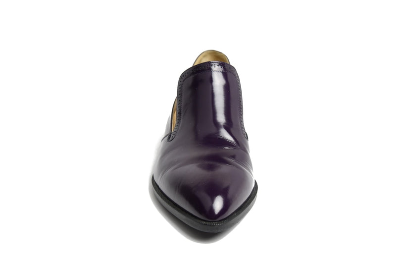 Chanel Mocassins Glazed Calf Skin Loafers /Dark Purple - NOBLEMARS