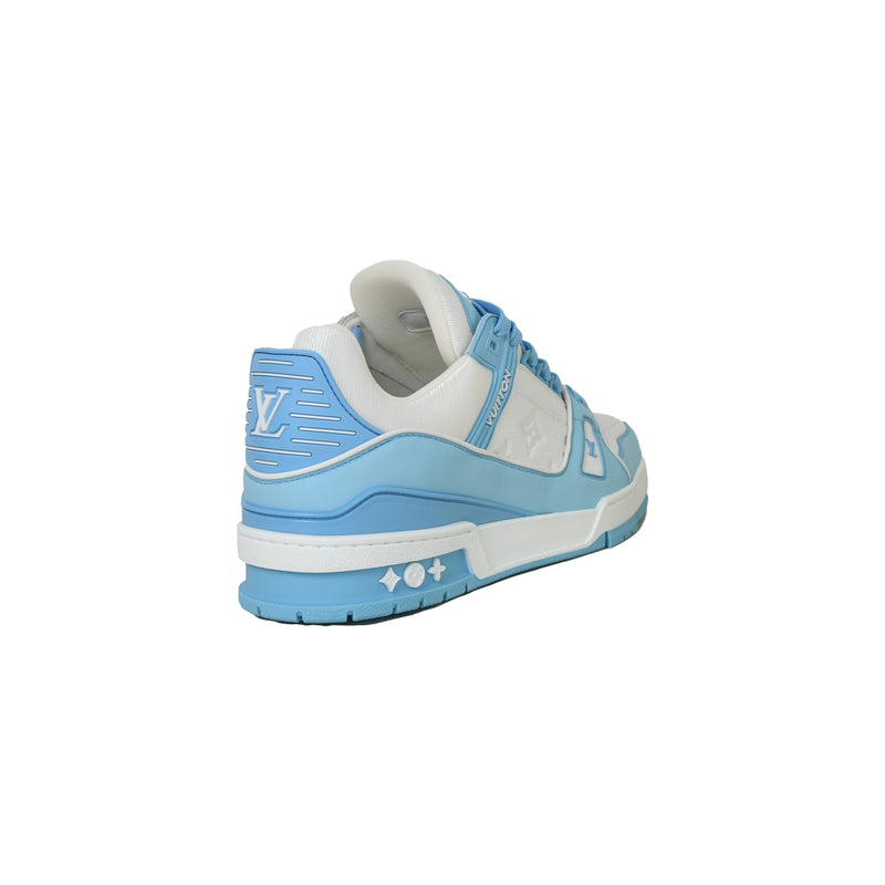 Louis Vuitton LV Trainer Sneaker Sky Blue 2022 Size LV/UK 8 1A9ZI6 (with  velcro)