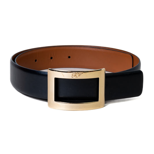 Roger Vivier Buckle Belt Black - NOBLEMARS