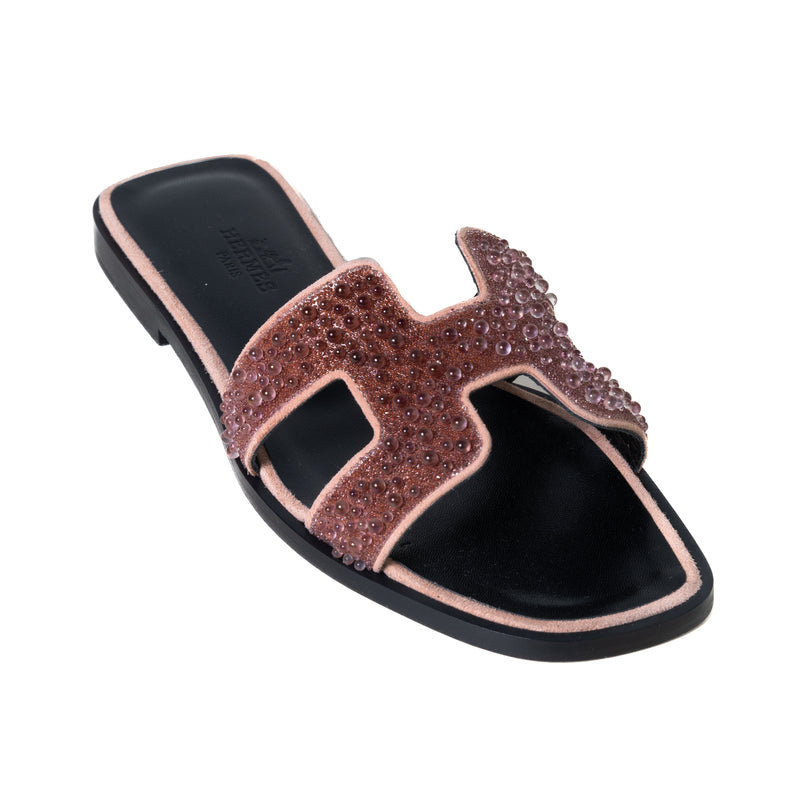 Hermès sandals Multiple colors Beige Pony-style calfskin Goatskin  ref.101804 - Joli Closet