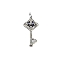 Tiffany Checkerboard Key Pendant /Platinum - NOBLEMARS