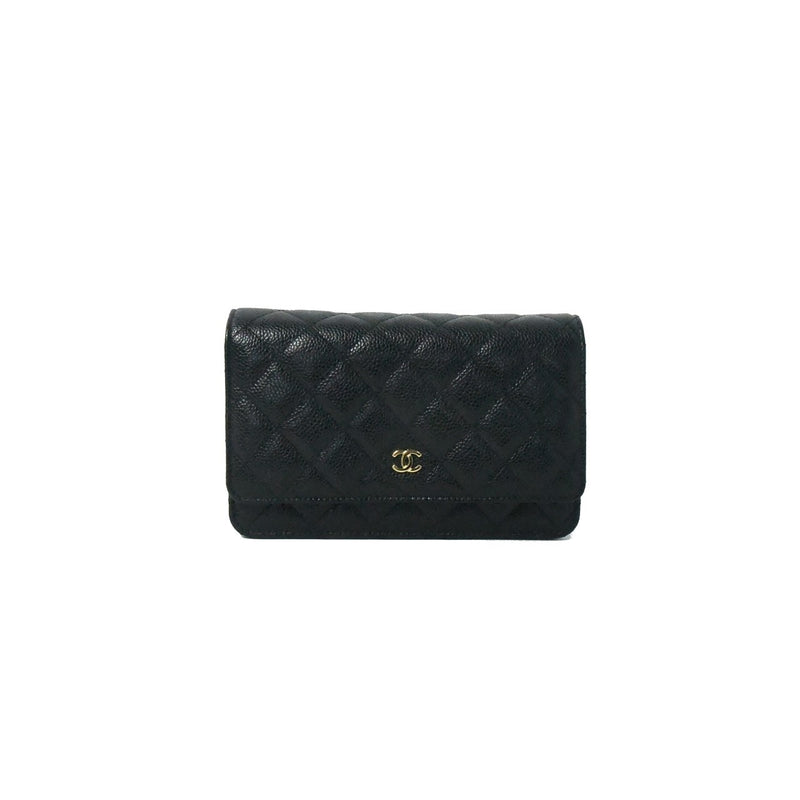 Chanel CF Cavier Wallet on Chain Gold HW Black - NOBLEMARS