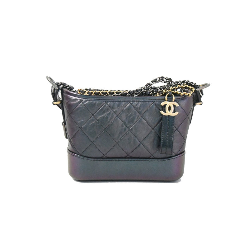 Chanel Small Gabrielle Bag Iridescent White - NOBLEMARS