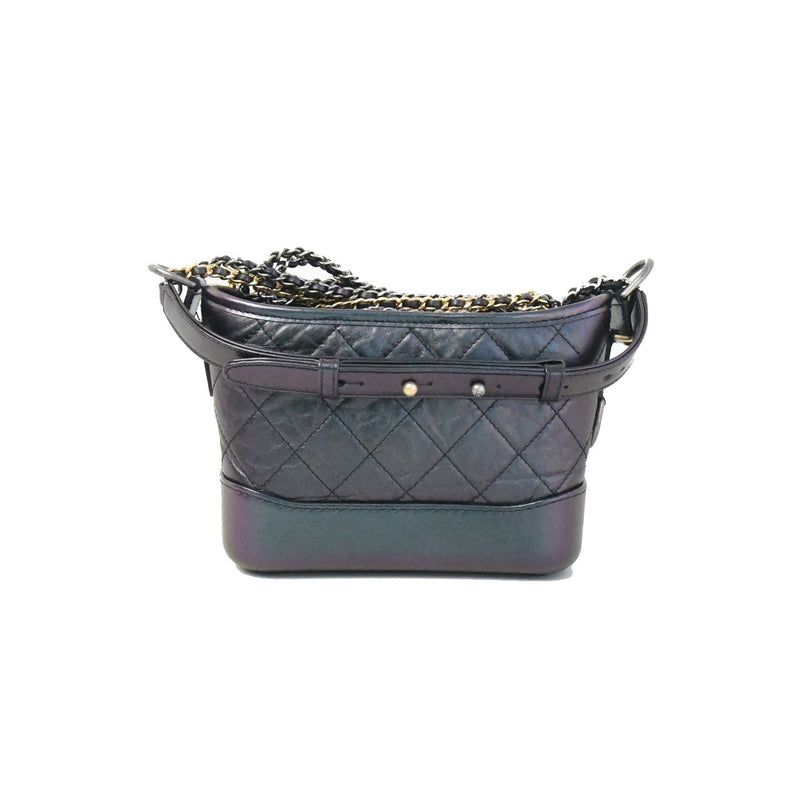Chanel Small Gabrielle Bag Iridescent Black - NOBLEMARS