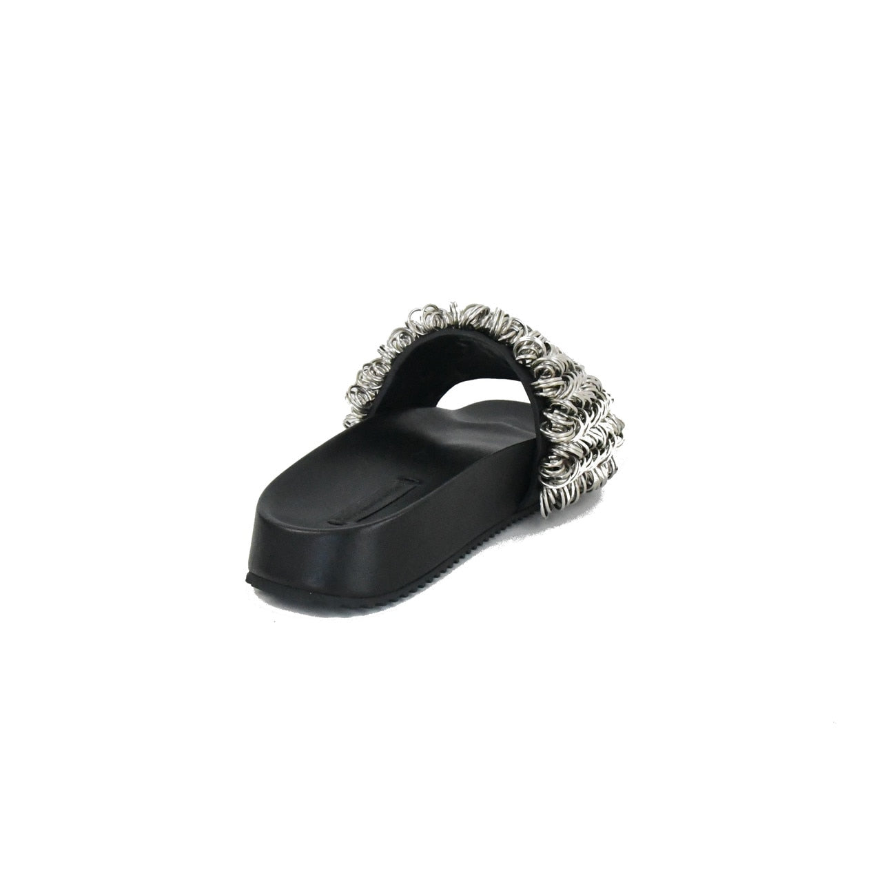 Alexander Wang Suki Silver Ring Slipper Black - NOBLEMARS