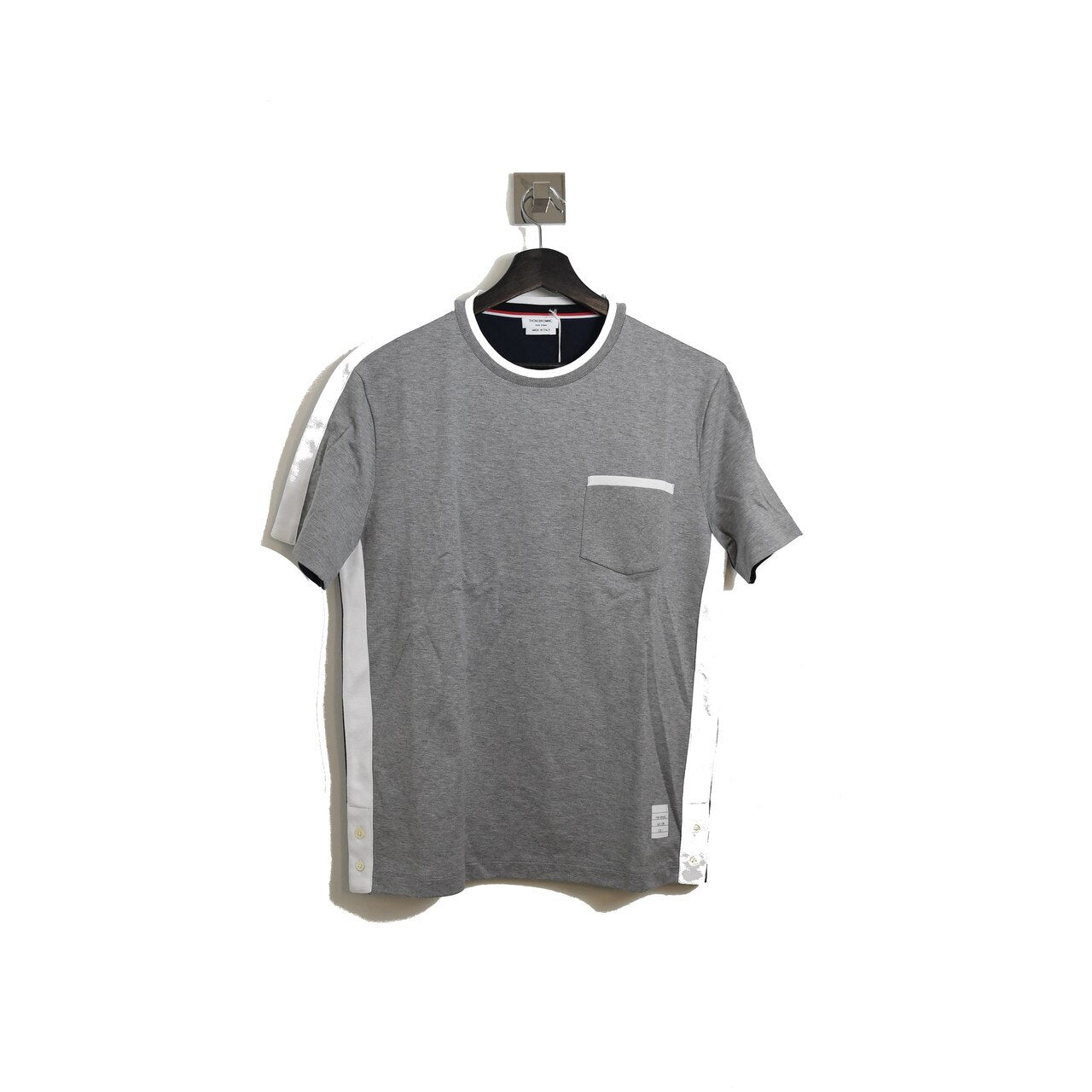 Thom Browne 2 Tone T Shirt Grey Blue - NOBLEMARS