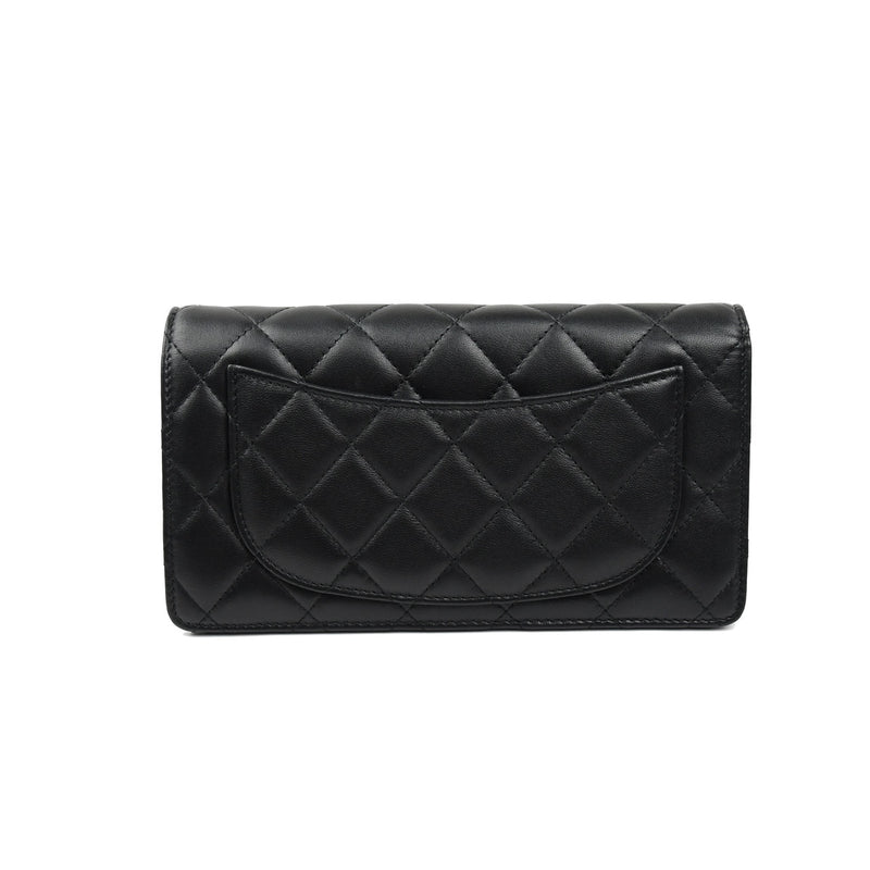 Chanel Classic Print Silver Logo Long Wallet - NOBLEMARS