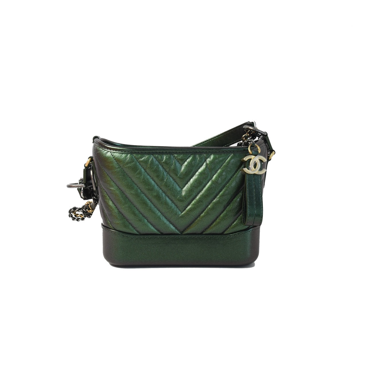 Chanel Gabrielle Large Aged Calf Green