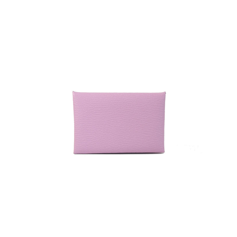 Hermes Calvi Card Holder Epsom Light Pink - NOBLEMARS