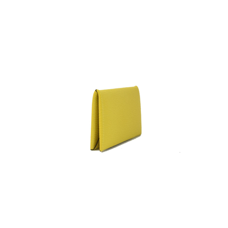 Hermes Calvi Card Holder Epsom Yellow - NOBLEMARS