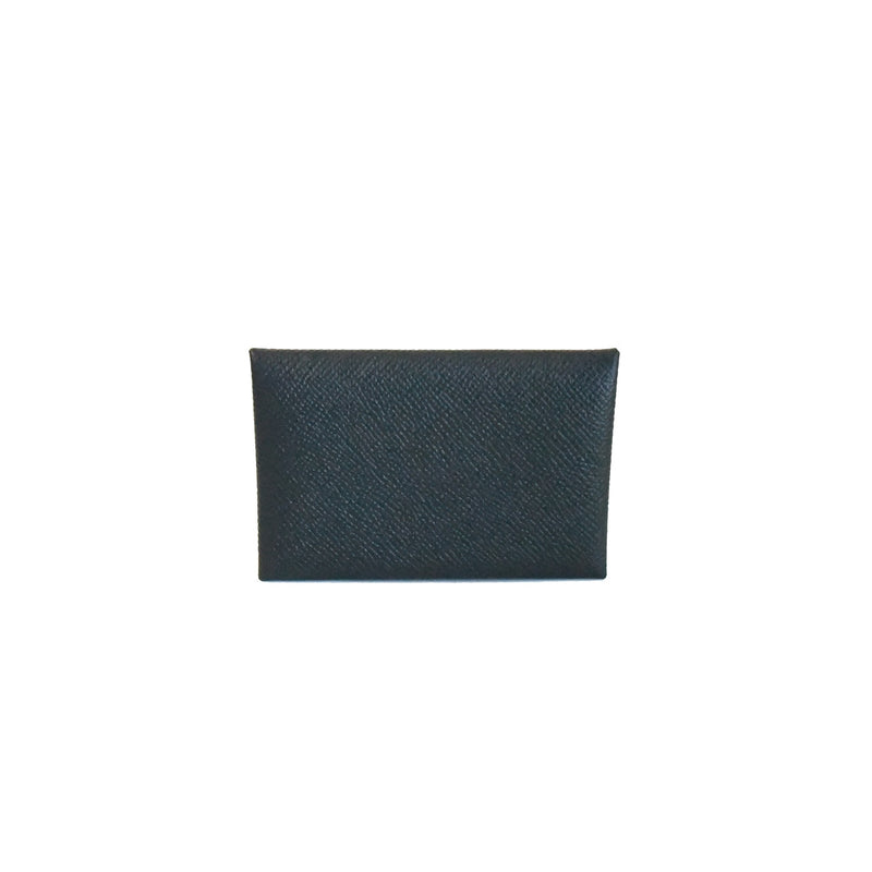 Hermes Calvi Card Holder Epsom Black - NOBLEMARS