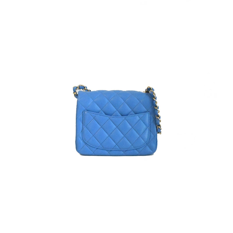 Chanel Mini Flap Bag Blue - NOBLEMARS