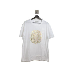 Valentino Round Gold Graphic T Shirt White - NOBLEMARS