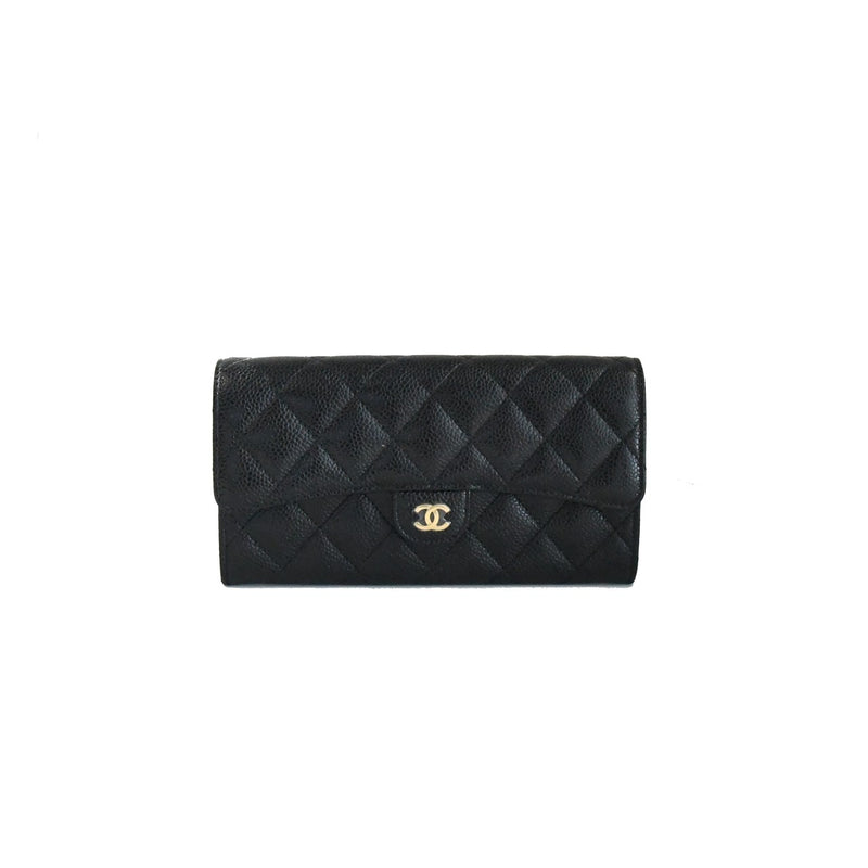 Chanel Classic Flap Gold HW Long Wallet - NOBLEMARS