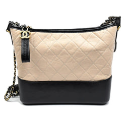 Chanel Black Quilted Leather Gabrielle Large Hobo Shoulder Bag at