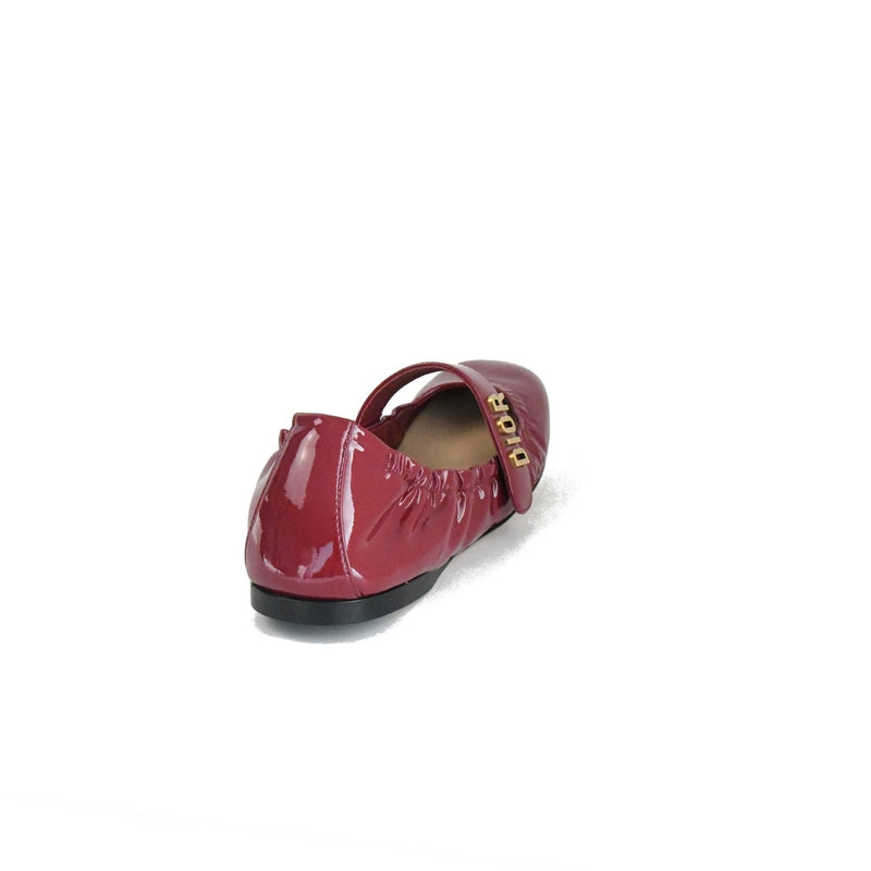 Dior Baby D Patent Calfskin Flat Scarlet - NOBLEMARS