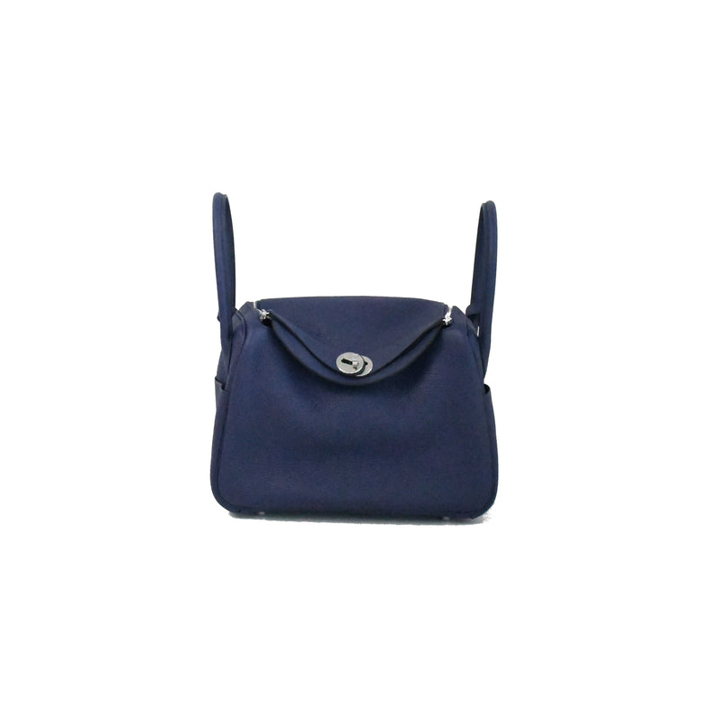 Hermes Lindy 26 Clemence PHW Ink Blue 3M - NOBLEMARS