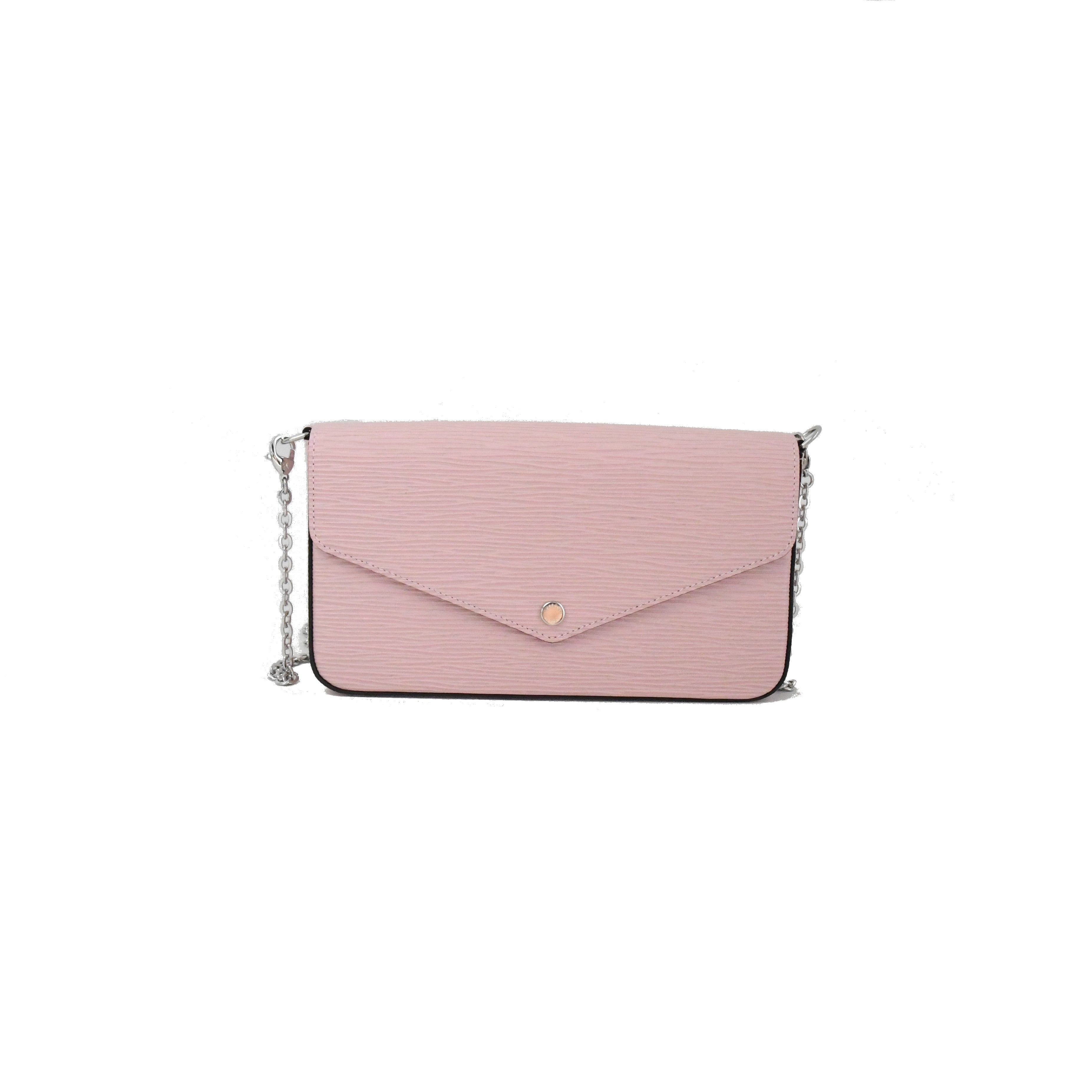 Louis Vuitton Rose Ballerine Epi Leather Pochette Felicie Bag at