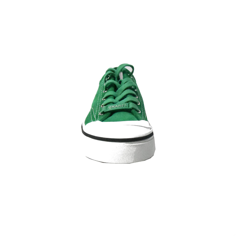 Chanel Suede Calfskin Sneaker Green - NOBLEMARS