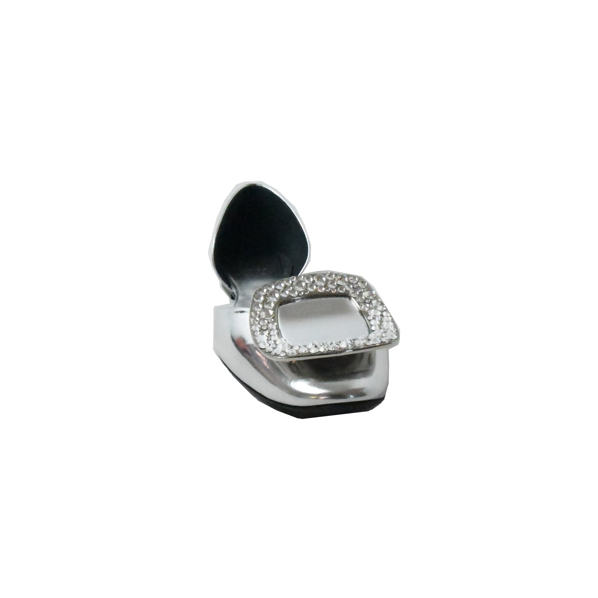 Roger Vivier Ballerine Chips Buckle Strass Mirror Silver - NOBLEMARS