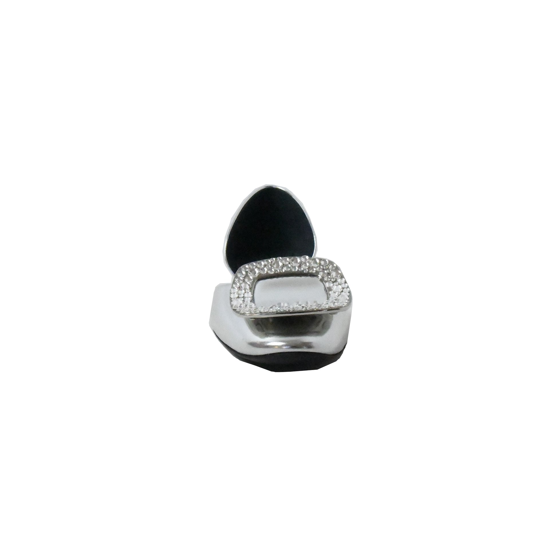 Roger Vivier Ballerine Chips Buckle Strass Mirror Silver - NOBLEMARS