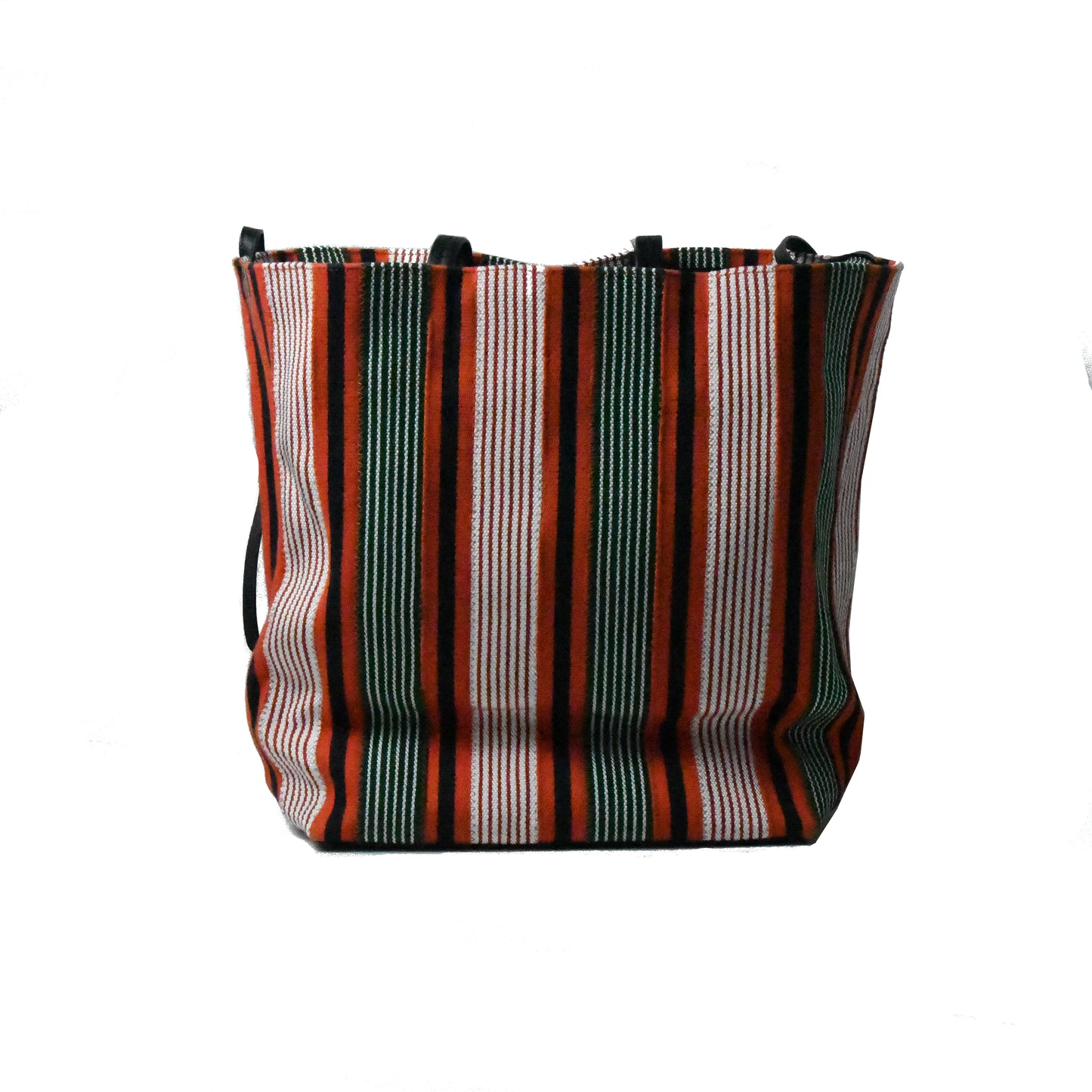 Celine Stripes Large Tote Bag Green Orange - NOBLEMARS