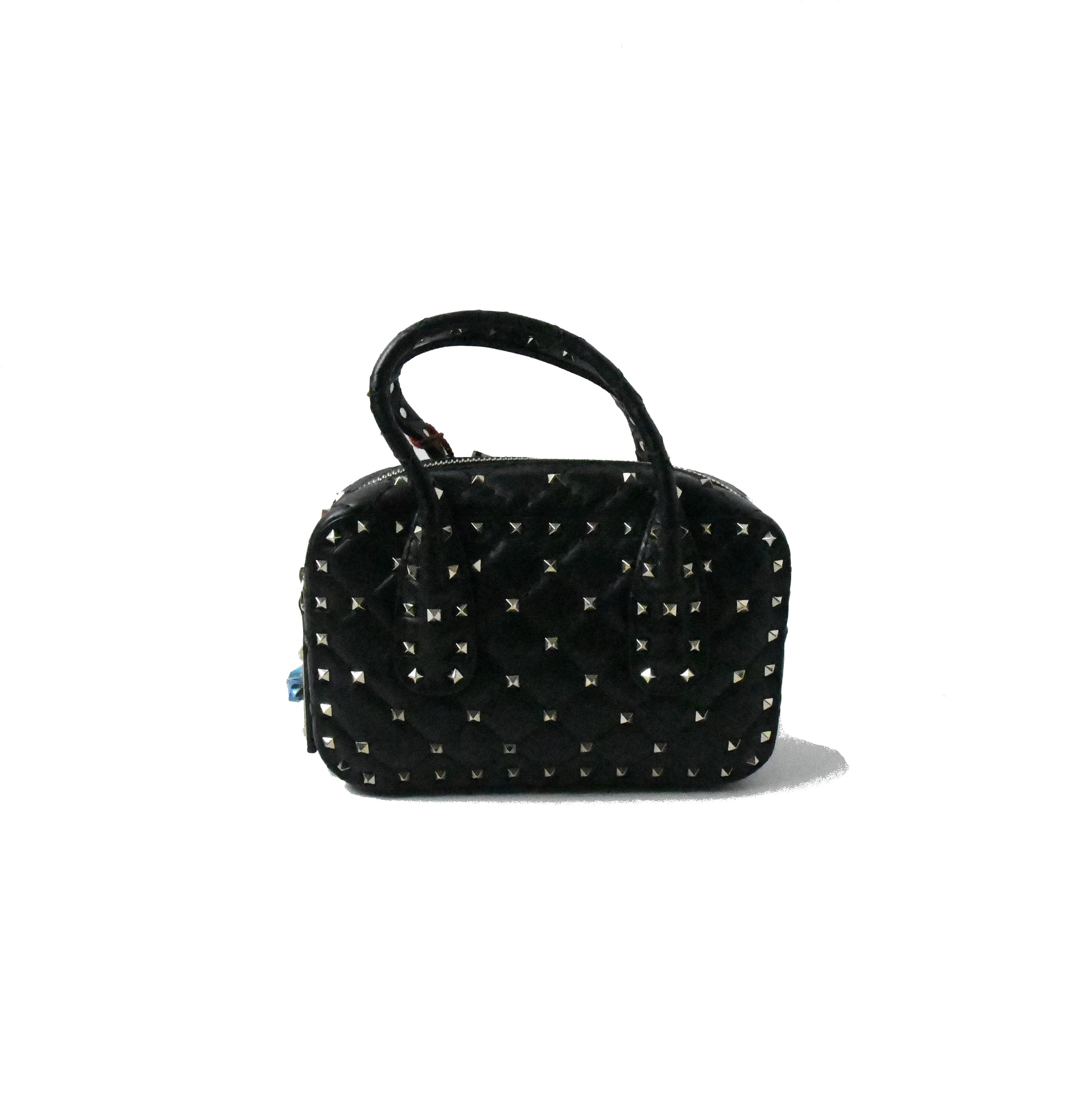 Valentino Studded Top Handle Bag with Strap Black - NOBLEMARS