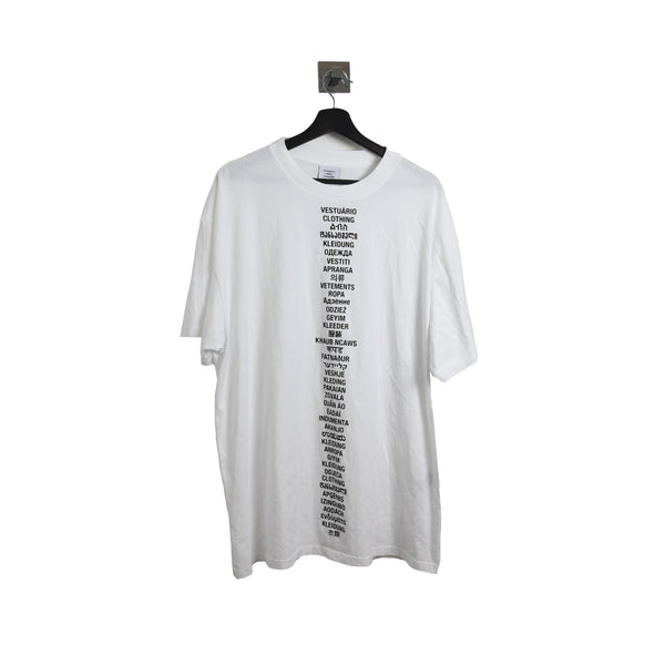Vetements World "Clothing" Language T-Shirt - NOBLEMARS