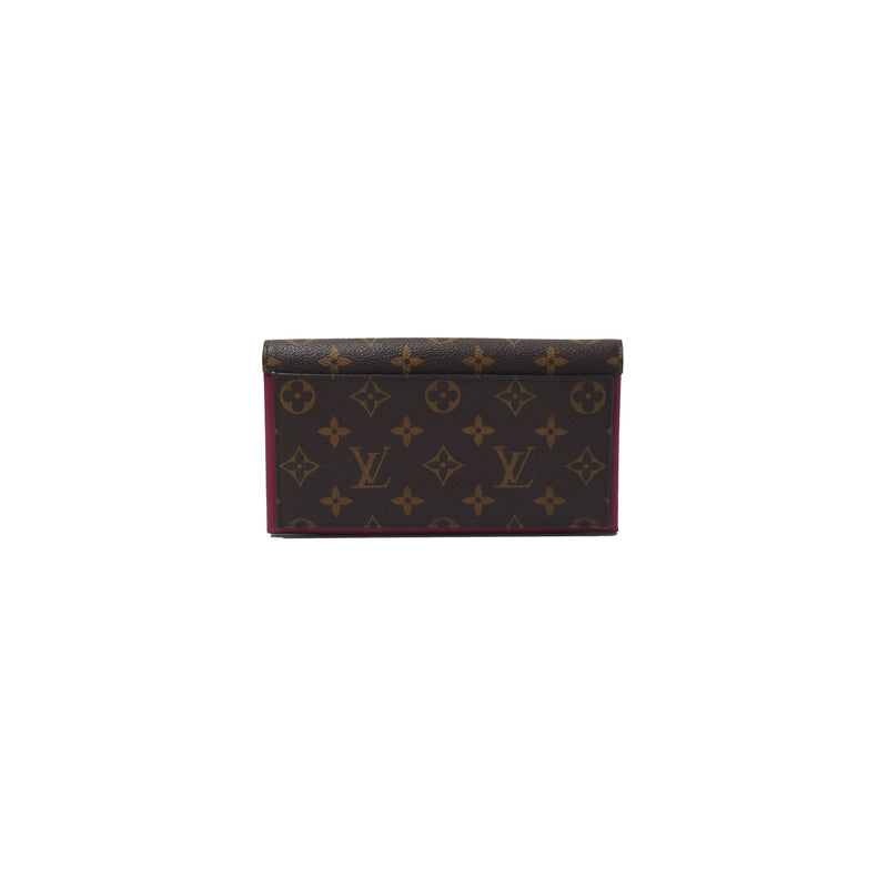 Louis Vuitton Flore Leather Wallet In Black