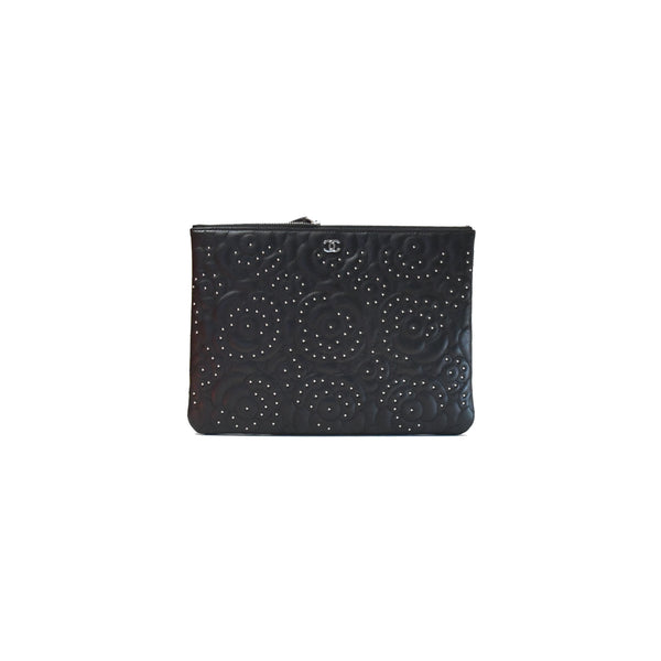 Chanel Camellia Pouch Black - NOBLEMARS