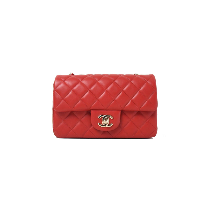 Chanel Mini CF Gold HW Red - NOBLEMARS