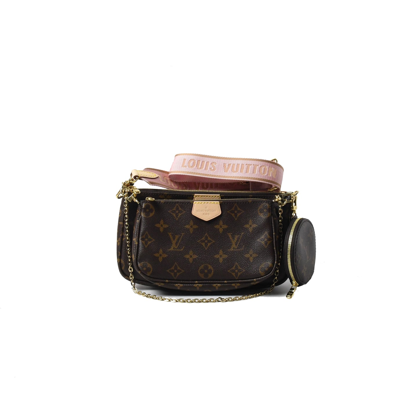 Louis Vuitton Multi Pochette Accessories Monogram Rose Clair - NOBLEMARS