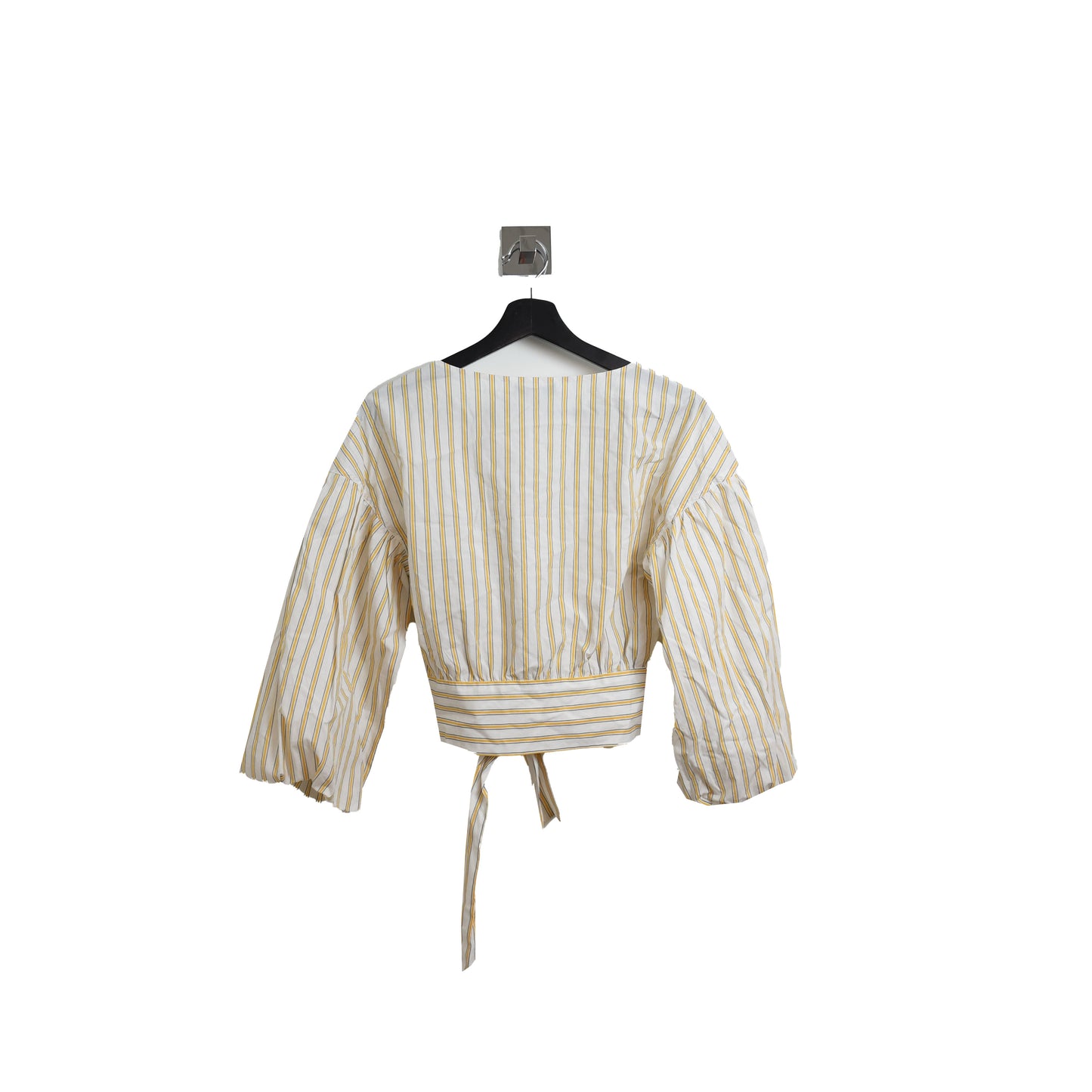 Derek Lam 10 Crosby Stripped Crop Top Shirt Marigold - NOBLEMARS