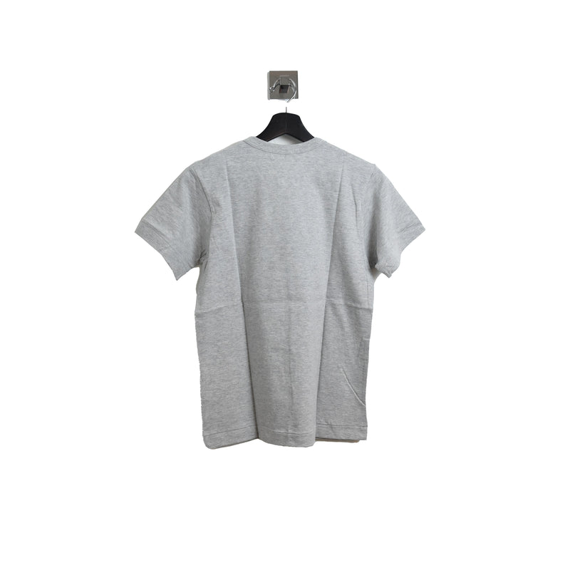 Comme Des Garcons Play Red Outlined Heart Tee Grey - NOBLEMARS