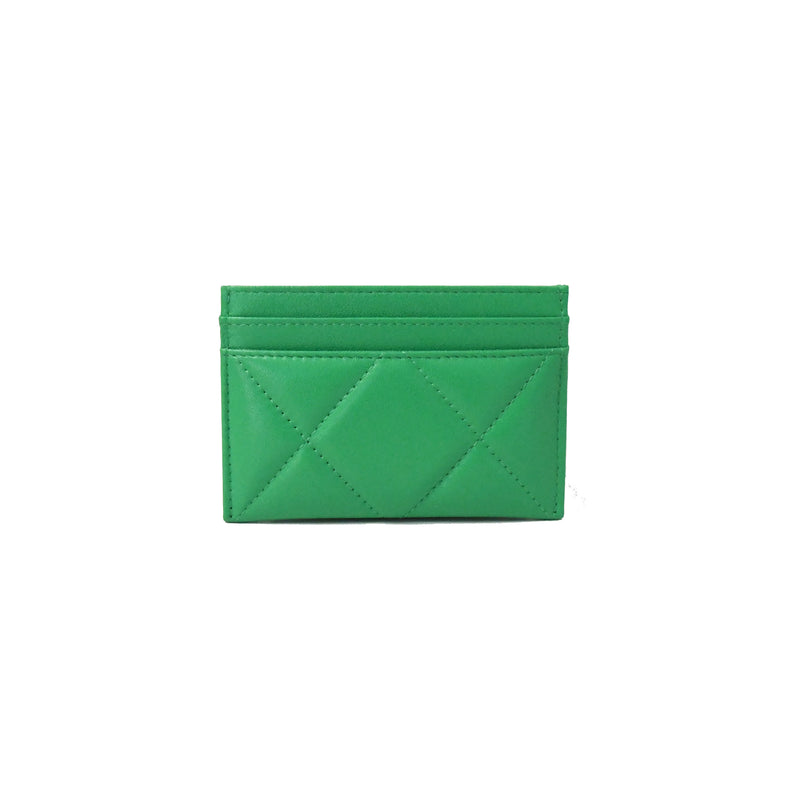 Chanel 19 Card Case Green - NOBLEMARS