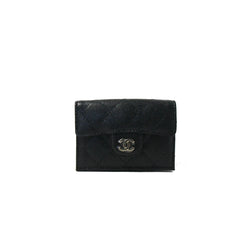 Chanel CF Small Double Wallet Gold HW Black - NOBLEMARS